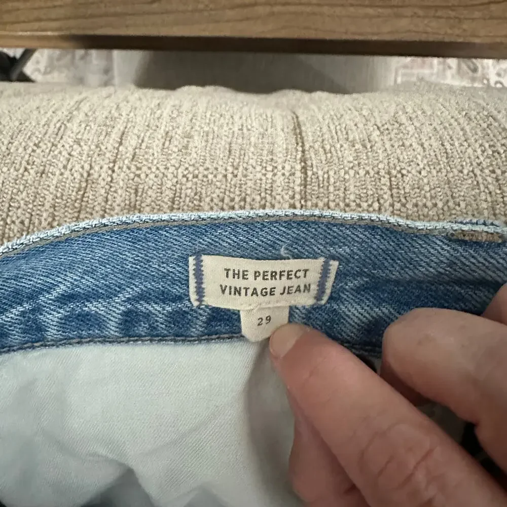 Madewell The Perfect Vintage Jean in Calabria Wash: Ripped Edition - 29
